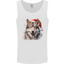Christmas Wolf Mens Vest Tank Top White