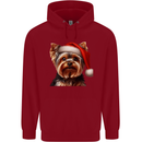 Christmas Yorkshire Terrier Dog Xmas Yorkie Childrens Kids Hoodie Red