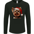 Christmas Yorkshire Terrier Dog Xmas Yorkie Mens Long Sleeve T-Shirt Black
