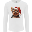 Christmas Yorkshire Terrier Dog Xmas Yorkie Mens Long Sleeve T-Shirt White