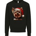 Christmas Yorkshire Terrier Dog Xmas Yorkie Mens Sweatshirt Jumper Black