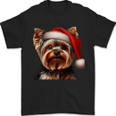 Christmas Yorkshire Terrier Dog Xmas Yorkie Mens T-Shirt 100% Cotton Black