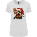 Christmas Yorkshire Terrier Dog Xmas Yorkie Womens Wider Cut T-Shirt White