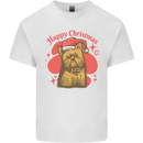 Christmas Yorkshire Terrier Xmas Yorkie Dog Kids T-Shirt Childrens White