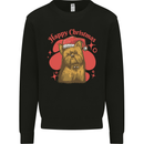 Christmas Yorkshire Terrier Xmas Yorkie Dog Mens Sweatshirt Jumper Black