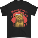 Christmas Yorkshire Terrier Xmas Yorkie Dog Mens T-Shirt 100% Cotton Black