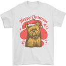 Christmas Yorkshire Terrier Xmas Yorkie Dog Mens T-Shirt 100% Cotton White