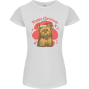 Christmas Yorkshire Terrier Xmas Yorkie Dog Womens Petite Cut T-Shirt White