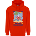 Christmas in July Summer Santa Clause Beach Childrens Kids Hoodie Bright Red