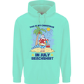 Christmas in July Summer Santa Clause Beach Childrens Kids Hoodie Peppermint