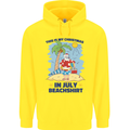 Christmas in July Summer Santa Clause Beach Childrens Kids Hoodie Yellow