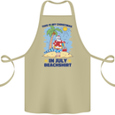 Christmas in July Summer Santa Clause Beach Cotton Apron 100% Organic Khaki
