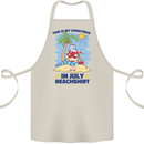 Christmas in July Summer Santa Clause Beach Cotton Apron 100% Organic Natural