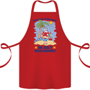 Christmas in July Summer Santa Clause Beach Cotton Apron 100% Organic Red