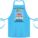 Christmas in July Summer Santa Clause Beach Cotton Apron 100% Organic Turquoise