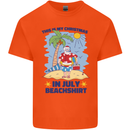 Christmas in July Summer Santa Clause Beach Mens Cotton T-Shirt Tee Top Orange