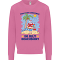 Christmas in July Summer Santa Clause Beach Mens Sweatshirt Jumper Azalea