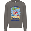 Christmas in July Summer Santa Clause Beach Mens Sweatshirt Jumper Charcoal