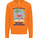 Christmas in July Summer Santa Clause Beach Mens Sweatshirt Jumper Orange