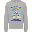 Christmas in July Summer Santa Clause Beach Mens Sweatshirt Jumper Sports Grey