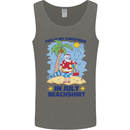 Christmas in July Summer Santa Clause Beach Mens Vest Tank Top Charcoal
