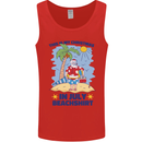 Christmas in July Summer Santa Clause Beach Mens Vest Tank Top Red