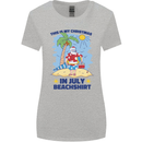 Christmas in July Summer Santa Clause Beach Womens Wider Cut T-Shirt Sports Grey