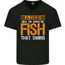 Chub Worst Fish That Swims Funny Fishing Mens V-Neck Cotton T-Shirt Black