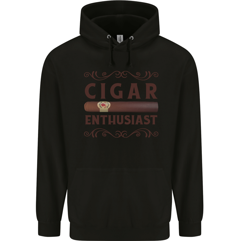 Cigar Enthusiast Smoking Childrens Kids Hoodie Black