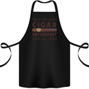 Cigar Enthusiast Smoking Cotton Apron 100% Organic Black