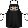 Cigars are My Therapy Funny Smoking Cotton Apron 100% Organic Black