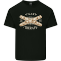 Cigars are My Therapy Funny Smoking Kids T-Shirt Childrens Black