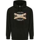 Cigars are My Therapy Funny Smoking Mens 80% Cotton Hoodie Black
