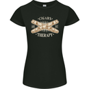 Cigars are My Therapy Funny Smoking Womens Petite Cut T-Shirt Black