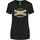 Cigars are My Therapy Funny Smoking Womens Wider Cut T-Shirt Black