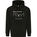 City Beats Music MP3 Player Mens 80% Cotton Hoodie Black