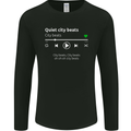 City Beats Music MP3 Player Mens Long Sleeve T-Shirt Black