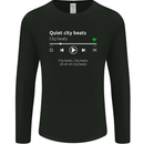 City Beats Music MP3 Player Mens Long Sleeve T-Shirt Black