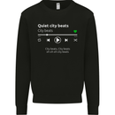 City Beats Music MP3 Player Mens Sweatshirt Jumper Black