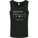 City Beats Music MP3 Player Mens Vest Tank Top Black