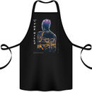 City Lights & Mountains Double Exposure Cotton Apron 100% Organic Black