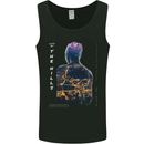 City Lights & Mountains Double Exposure Mens Vest Tank Top Black