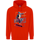 City is My Ramp Skateboarding Skateboard Childrens Kids Hoodie Bright Red