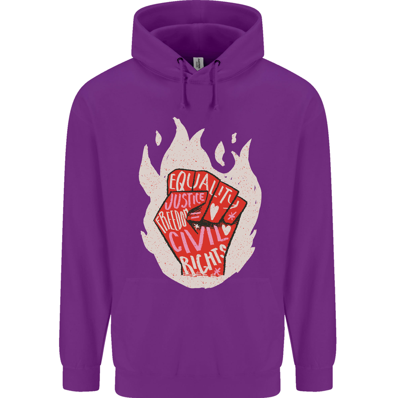 Civil Rights Black Lives Matter LGBT Equality Childrens Kids Hoodie Purple