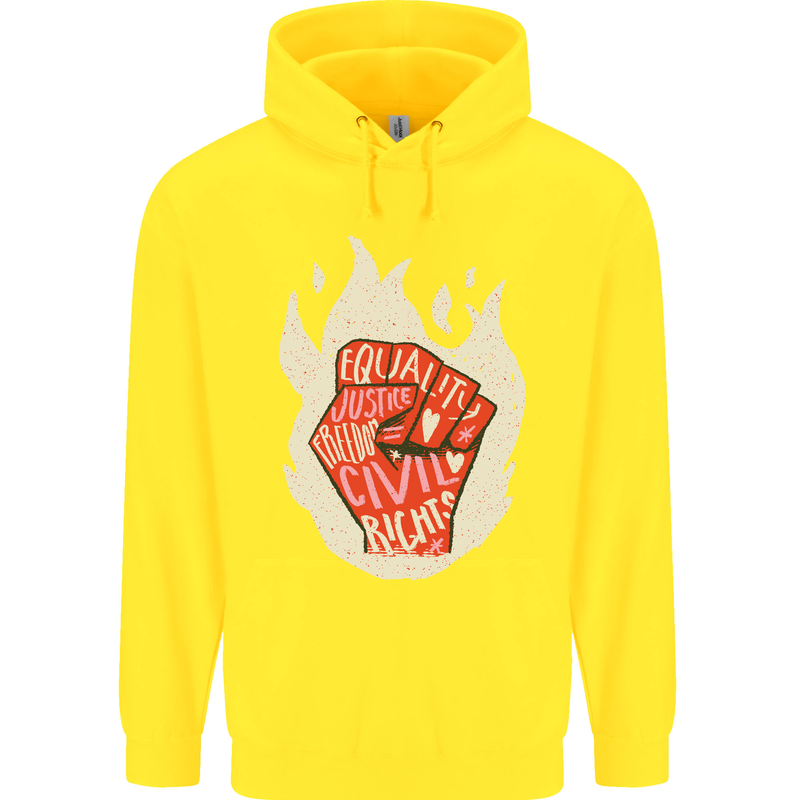 Civil Rights Black Lives Matter LGBT Equality Childrens Kids Hoodie Yellow