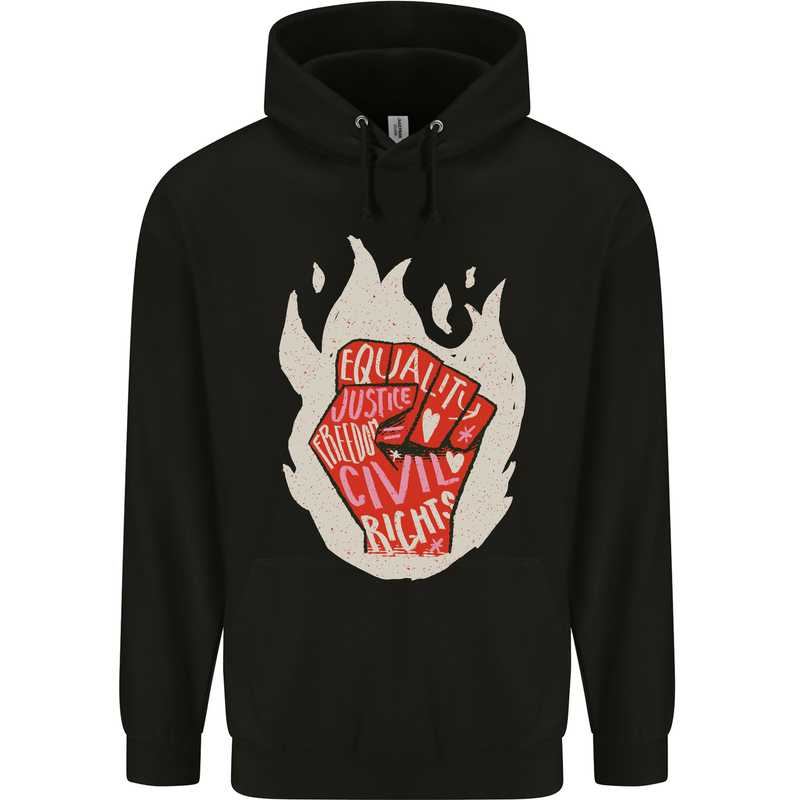 Civil Rights Black Lives Matter LGBT Equality Mens 80% Cotton Hoodie Black