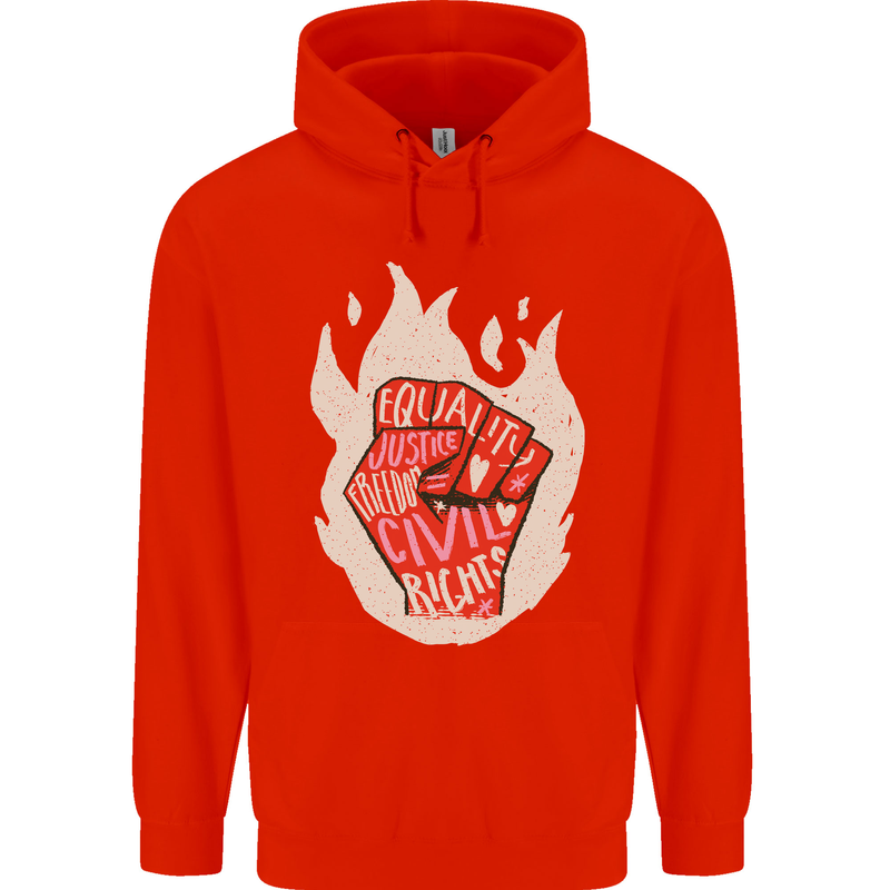 Civil Rights Black Lives Matter LGBT Equality Mens 80% Cotton Hoodie Bright Red