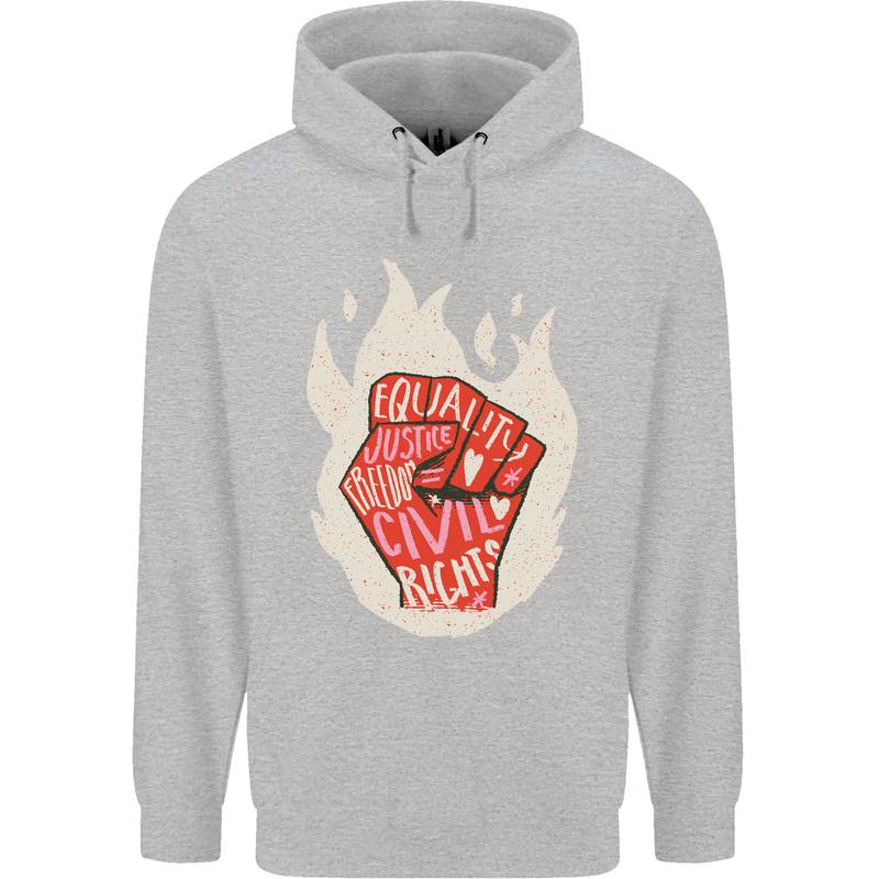 Civil Rights Black Lives Matter LGBT Equality Mens 80% Cotton Hoodie Sports Grey