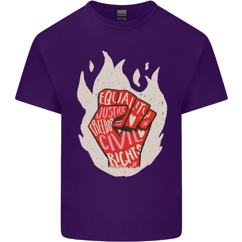 Civil Rights Black Lives Matter LGBT Equality Mens Cotton T-Shirt Tee Top Purple