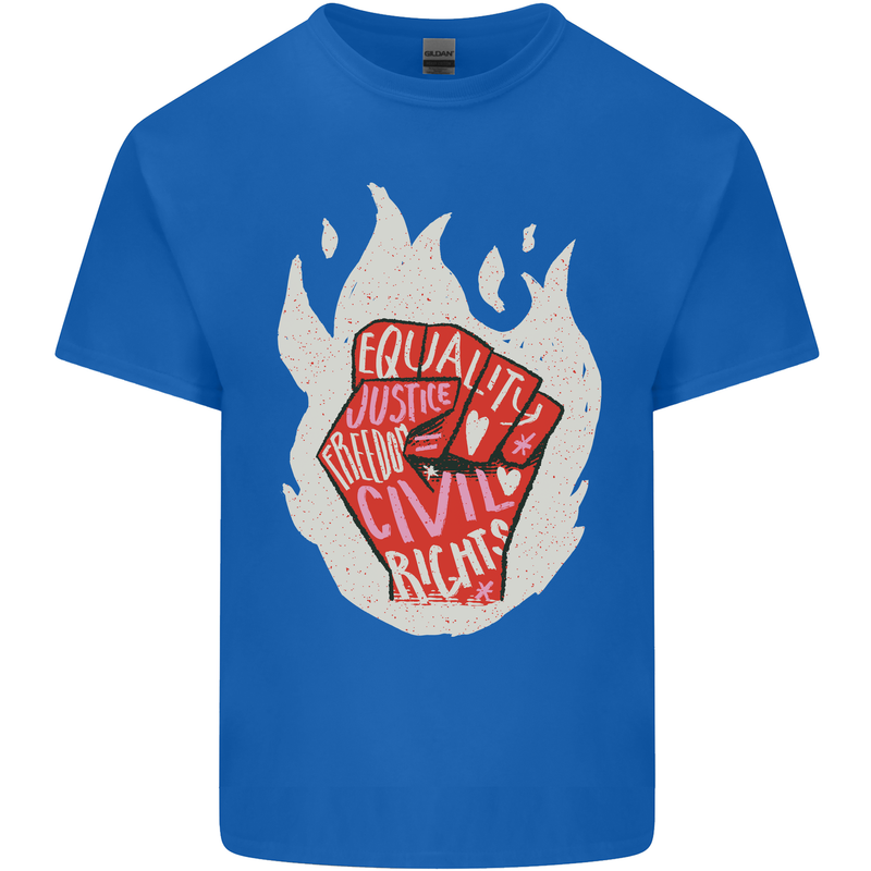 Civil Rights Black Lives Matter LGBT Equality Mens Cotton T-Shirt Tee Top Royal Blue